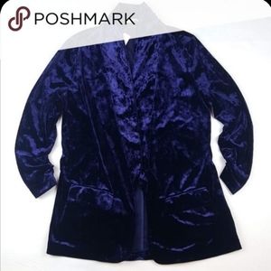 48th Madison blue velvet blazer